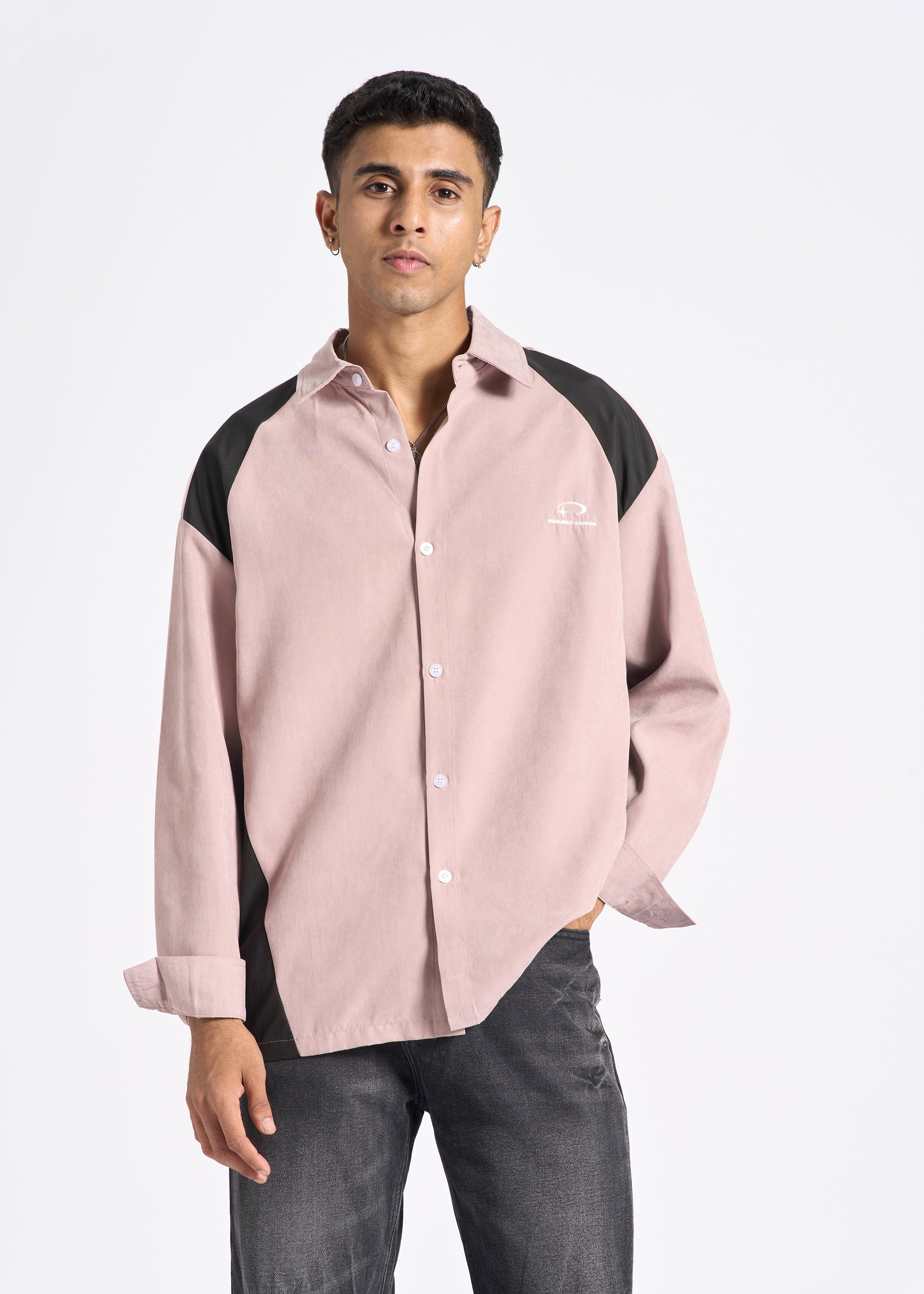 Relaxed Shirt with Contrast Shoulder Panels