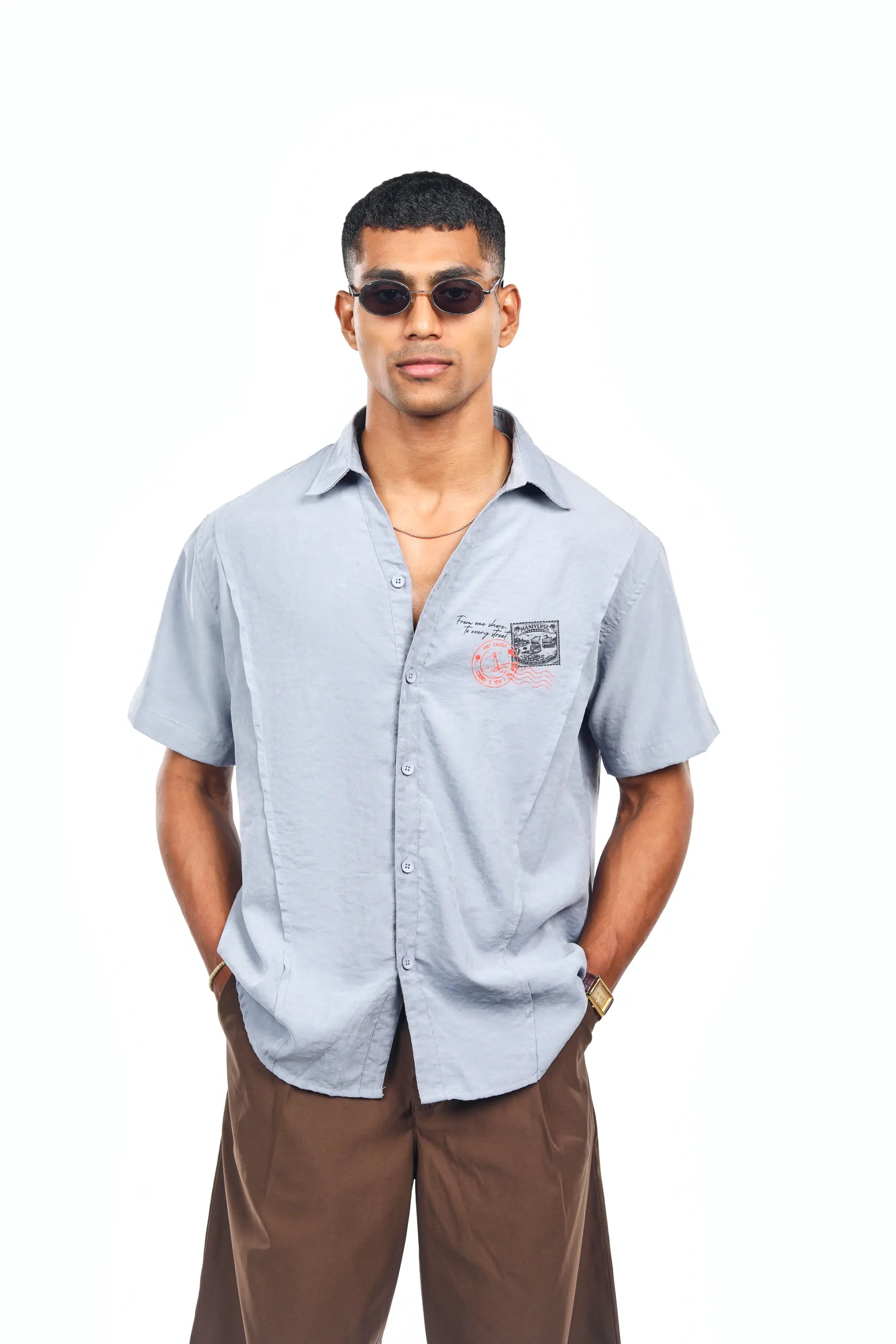 MANIVERSE Postmark Graphic Shirt